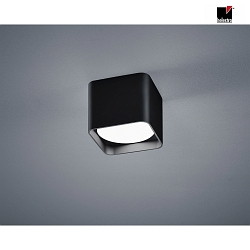 Loftlampe DORA firkantet IP20, satin, sort mat 