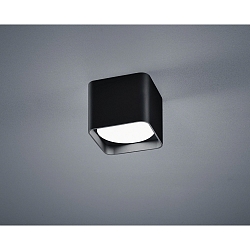 Loftlampe DORA firkantet IP20, satin, sort mat 