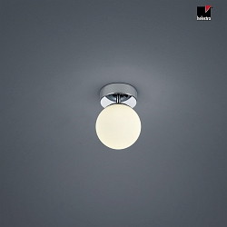 ceiling luminaire KETO round, switchable, with diffuser IP44, chrome 