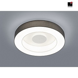 LED Ceiling luminaire LOMO LED, IP20, white matt / shade anthracite