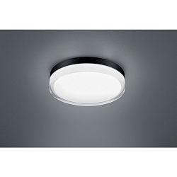 ceiling luminaire TANA IP44, black matt, partly satined 