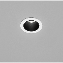 LED Loftindbygningslampe PIC LED, rund, 2700K, IP20, hvid / inde sort