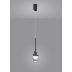 LED Pendant luminaire DEEP LED, IP20, matt anodised
