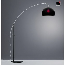 floor lamp DORO E27 IP20, chrome, black, black matt