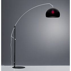 Standerlampe DORO E27 IP20, chrom, sort, sort mat