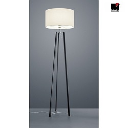 Floor lamp CERTO, E27, IP20, matt anodised - chrome / white