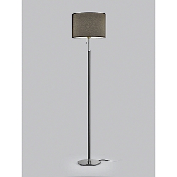Standerlampe OPPO med sk�rm, med tr�k-koblingsk�de E27 IP20, sort mat, sort chrom 