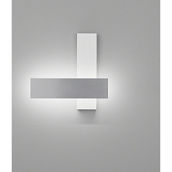 LED V�glampe DEX LED, IP20, hvid matt - aluminium poleret