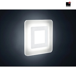 LED Loftlampe WES LED, firkantet, 32,5cm, IP20, hvid matt