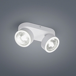 LED Loftlampe PAX LED Spot, 2-flammer, IP20, hvid matt