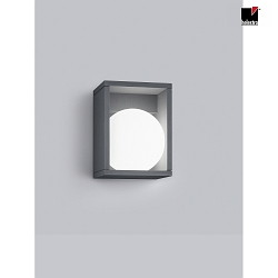 outdoor wall luminaire DAY IP65, graphite, satined 