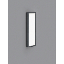 Udend�rs wall luminaire SCALA firkantet, lang IP44, grafit, hvid 