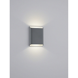 Udend�rs wall luminaire TOCO44 firkantet, direkte / indirekte IP54, grafit d�mpbar