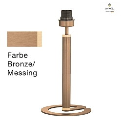 Stool lamp base MIU for shade HU-S162-01 to HU-S162-64, E27, with cable switch, ML Bronze / Brass