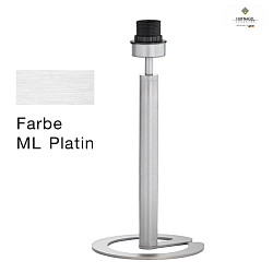 Stool lamp base MIU for shade HU-S162-01 to HU-S162-64, E27, with cable switch, ML Platinum