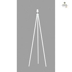 Floor lamp TILDA, height 147cm, with cord dimmer, cable routing through the rod, E27, without shade, white