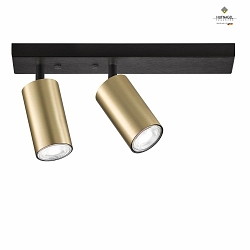 Spotlight CAMINO for wall or ceiling, 2-flame, 2x GU10, rotatable & swiveling
