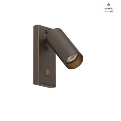 Wall spotlight CAMPUS, with integrated toggle switch, 1-flame, GU10, rotatable & swiveling