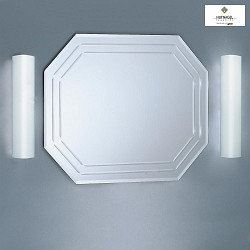 Mirror lamp / bathroom lamp for E14 candle shape bulbs, 230V, 4x max. 30W, chrome / white satined glass