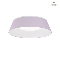 LED ceiling luminaire THELMA,  50cm, 22W 2700K 2500lm, chintz shade / white acrylic cover, dimmable, Pale Dogwood