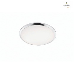 Wall lamp / ceiling luminaire ORBIS,  25cm, E27, white satined glass, chrome
