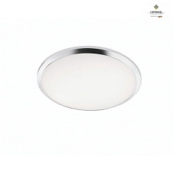 Wall lamp / ceiling luminaire ORBIS,  30cm, 2x E27, white satined glass, chrome