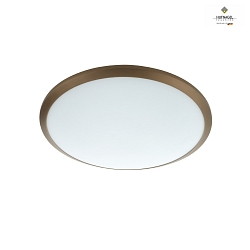 Wall lamp / ceiling luminaire ORBIS,  30cm, 2x E27, white satined glass, ML Bronze