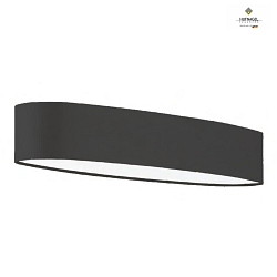 LED ceiling luminaire ARUBA X, oval 90 x 30cm, 40W 3000K 5000lm, dimmable, slate chintz / white PC cover