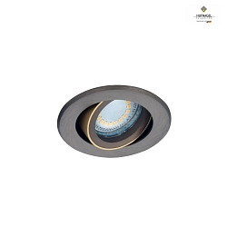 Recessed ceiling luminaire ILSOLE S, for GU10 or LED module, adjustable without socket, DA  6.8cm, ML Terra / Brass