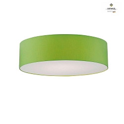 Ceiling luminaire MARA,  60cm, 3x E27, white fabric cover below / Chintz, apple green