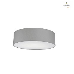 Ceiling luminaire MARA,  60cm, 3x E27, white fabric cover below / Chintz, light grey