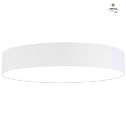 Ceiling luminaire MARA,  98cm, 6x E27, white fabric cover below / Chintz