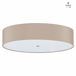 Ceiling luminaire ALEA,  50cm, 3x E27, matt nickel / acrylic cover / chintz shade, melange