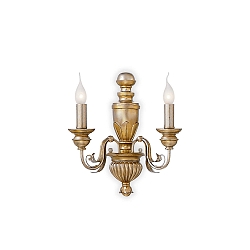 Wall luminaire DORA AP2, 2 flames, E14, antique gold