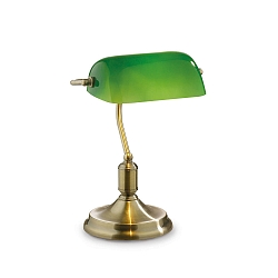 Bordlampe LAWYER TL1, E27, antik messing