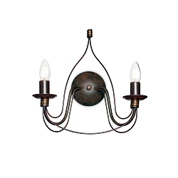 Wall luminaire CORTE AP2, 2 flames, E14, rust