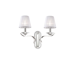 V�glampe PEGASO AP2, 2-flammer, E14, hvid