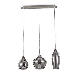 Pendel SOFT SB3, 3-flammer, G9, 40W, r�get glas