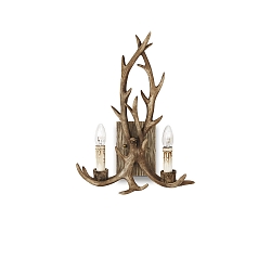 Væglampe CHALET AP2, 2-flammer, E14, beige