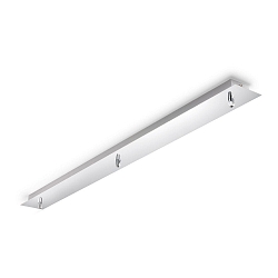Loftroset til Pendellamper, 3 gange, lang, chrom