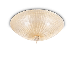 Loftlampe SHELL 5-flammer E27 IP20, rav, messing