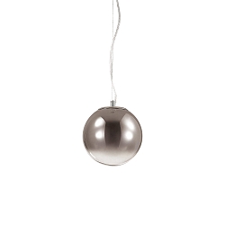 Pendant luminaire MAPA D20, Ø 20cm, E27 max. 60W, nuanced chrome glass, clear