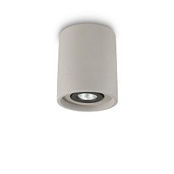 Ceiling luminaire OAK ROUND, IP20, Ø 13.5cm, GU10, pivotable, cement, grey