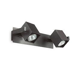 V�g- og Loftlampe MOUSE 2-flammer, svingbar, drejelig GU10 IP20, sort