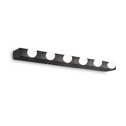 Spejllampe PRIV� 6-flammer E14 IP20, sort