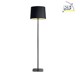 Floor luminaire NORDIK, height 162cm, E27, with switch, black / gold on the inside