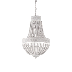Lysekrone MONET 6-flammer E14 IP20, hvid