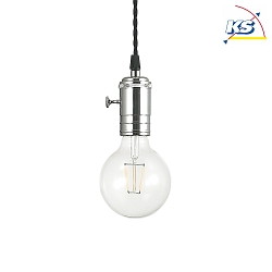 Pendant luminaire DOC, height 137cm, E27 max. 60W, with switch on lamp holder
