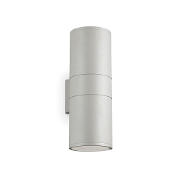 Udendørs wall luminaire GUN BIG up / down, 2-flammer E27 IP54, grå 
