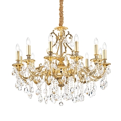 Lysekrone GIOCONDA 12-flammer E14 IP20, guld